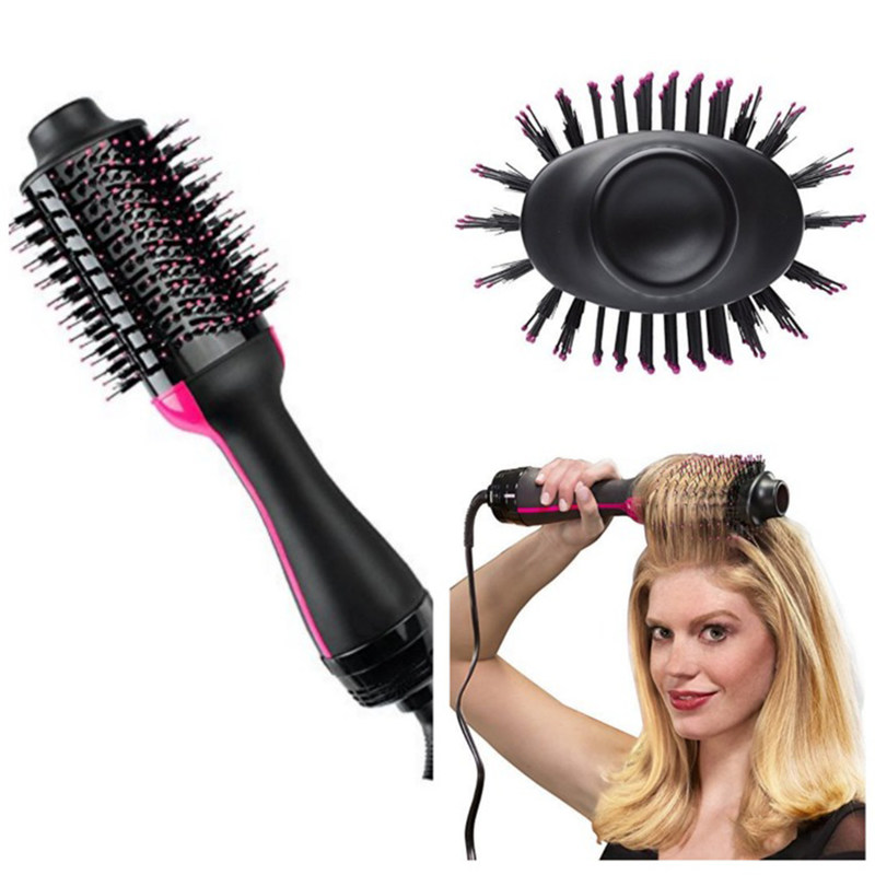 Amazon top selling 2 in 1 hair straightener brush onestep hair dryer