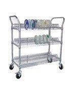 SMT Reel Storage handle Cart, single and double peak,wire metal racks with casters