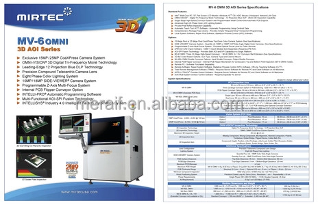 Mirtec MV-6 OMNI 3D AOI inline Automatic Optical SMT Inspection in stock