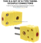 Female and male connectors,omega K type thermocouple connector J type Ttype socket connector