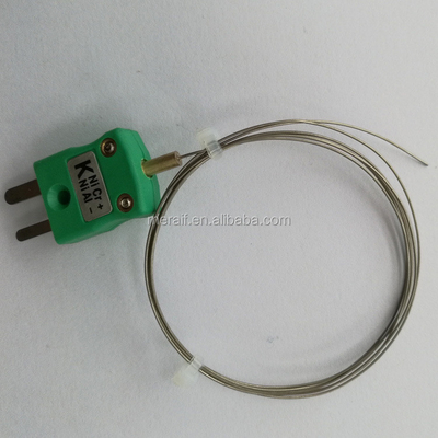 Thermal profile  PFA high temperature stand omega k type thermocouple green connector with plug for industrial use