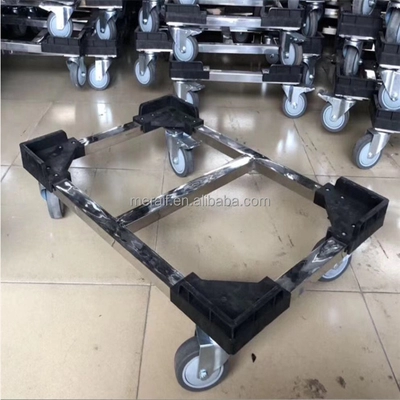 Four Wheels Aluminum Platform Trucks Trolley Cart Supermarket Logistics House Transportation Bin Box Carts Moving Dollies