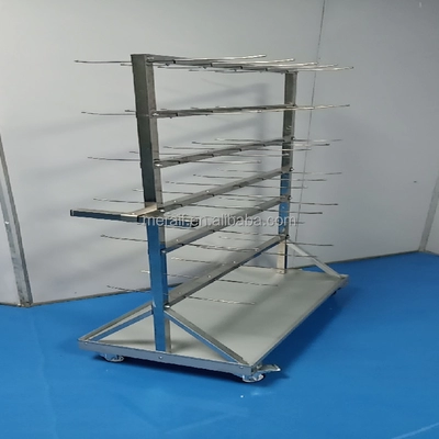 High Quality Stainless Steel SMT ESD Reel Storage Shelving Rack Trolley Cart