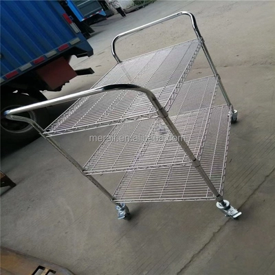 Factory price wholesale ESD PCB Shelving Trolly Cart Stainless Steel Cart SMT Reel Storage Cart SMT Reel Rack