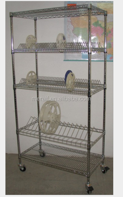 SMT ESD Reel Storage Shelving Rack Trolley Cart Stainless Steel industrial anti-static SMD carrier tape shelf cart