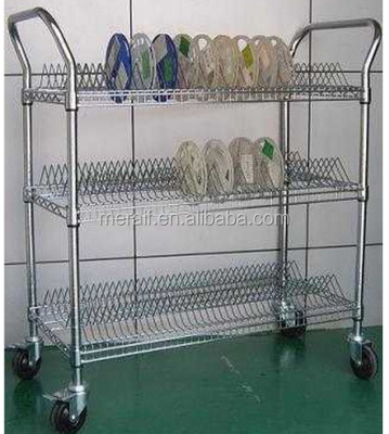 ESD stainless steel Shelf trolley SMT Reel Storage Trolley SMD Reel Cart