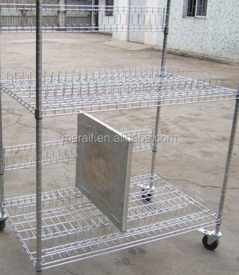 ESD stainless steel Shelf trolley SMT Reel Storage Trolley SMD Reel Cart