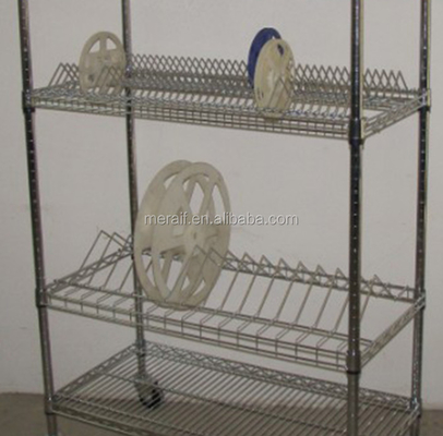SMT Clean Room Eletronic Antistatic Reel Storage Cart SMT Stainless Steel Rack Carts ESD PCB Storage Trolley