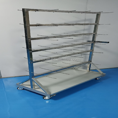 Stainless Steel SMT Reel Shelving Trolley ESD SMT Reel Storage Cart with best price