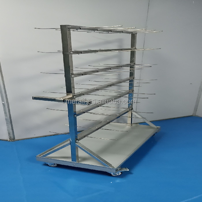 Stainless Steel SMT Reel Shelving Trolley ESD SMT Reel Storage Cart with best price