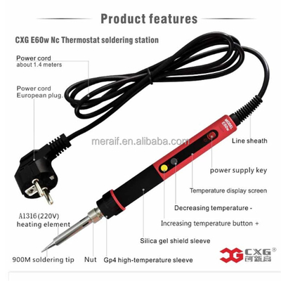 CXG E60W Electric Soldering Iron Digital Adjustable thermostat Electric Soldering Welding station for sale