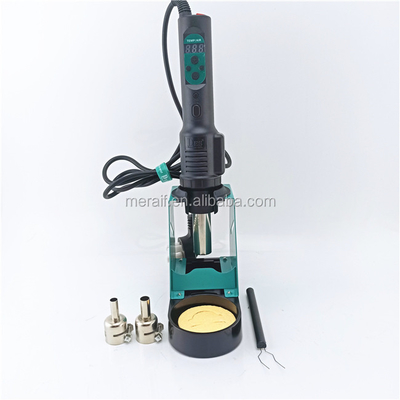 Portable handheld hot air gun soldering station, rotating wind high temperature hot air desoldering iron kit