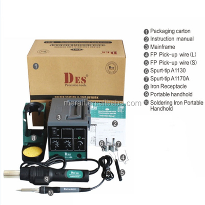 h92 hot air and hot iron 2 in 1 rework soldering station new type 2 in 1 soldering soldering iron 2 in 1