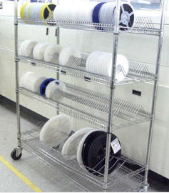 Factpry wholesale Carbon Steel SMT ESD SMD PCB Reel Storage Shelving Rack Trolley Cart