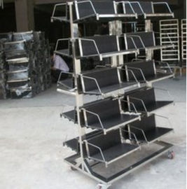 Factory price Stainless Steel Antistatic Turnove Hanging Basket, SMT PCB Reel Storage Trolley Cart with Hanging Racks