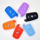 Factory price wholesale Silicone car key Cover Case skin holder for FIAT Flip Folding remote key protected Shell