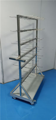 Stainless Steel SMT Reel Shelving Trolley ESD SMT Reel Storage Cart with best price