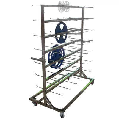 High Quality Stainless Steel SMT ESD Reel Storage Shelving Rack Trolley Cart online