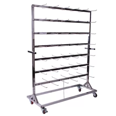 High Quality Stainless Steel SMT ESD Reel Storage Shelving Rack Trolley Cart online