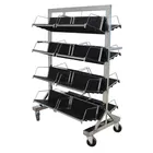 Screw Adjustable SMT PCB ESD Magazine Rack , Precision ESD Storage Racks Fully conductive, 120 C into the oven pcb stora