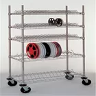Stainless Steel SMT Reel Shelving Trolley ESD SMT Reel Storage Cart with best price