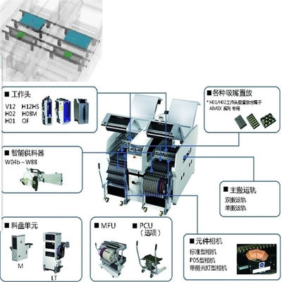 Smt machine line YV100II Pick And Place Machine Yamaha LED Mounting Machine