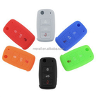 Car accessories hot selling silicone remote control key covers Silicone Car Key Fob Case Cover for VW Golf 7 Skoda Octavia