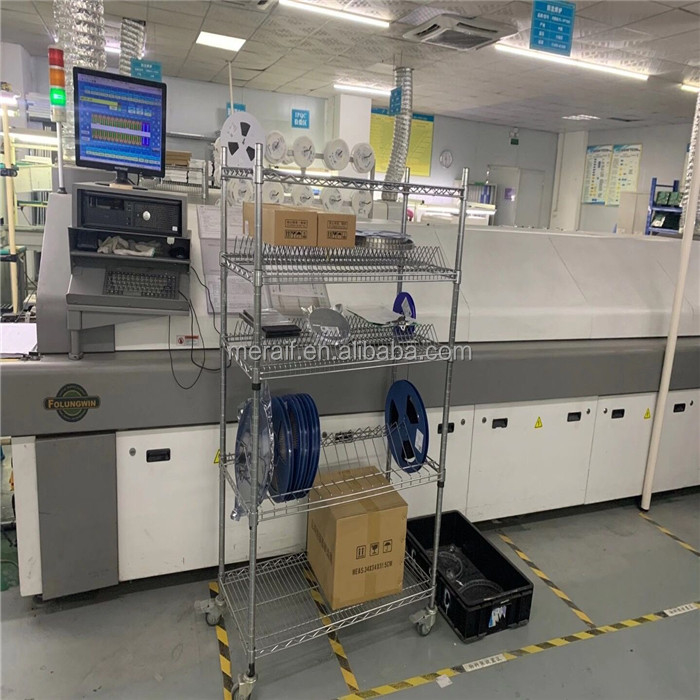 Factory wholesale Carbon Steel SMT ESD SMD PCB Reel Storage Shelving Rack Trolley Cart