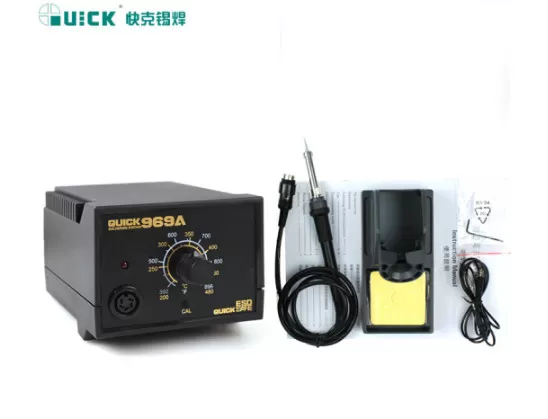 220V QUICK 969A constant temperature 60W electronic soldering iron SMD rework station