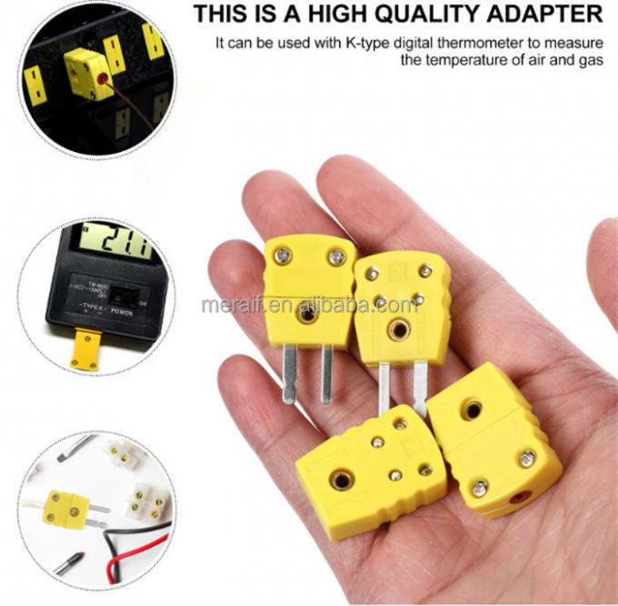 Female and male connectors,omega K type thermocouple connector J type